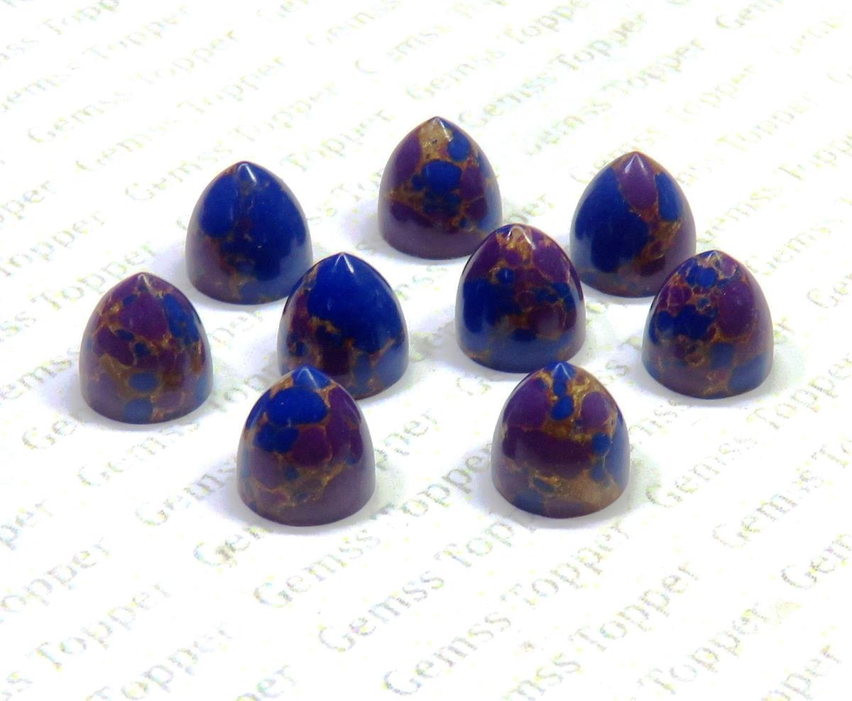 Purple Mohave Turquoise 10x10 mm Bullet Cabochon